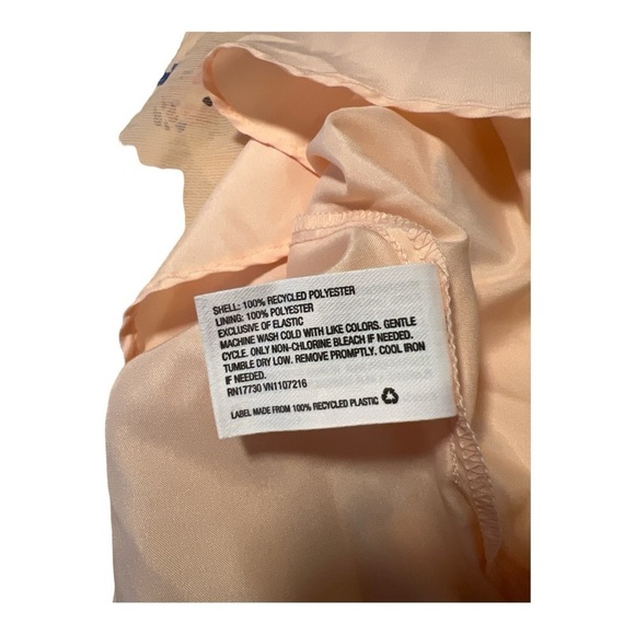 The Nines by Hatch Peach Chiffon Floral Midi Maternity Dress Size Large R1 - Picture 6 of 6